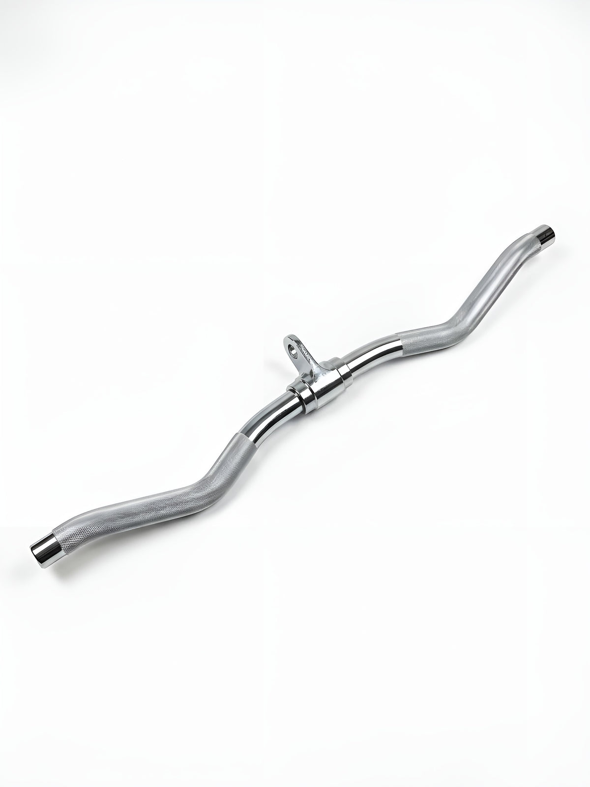Barre Curl EZ de 26,5 po en acier chromé pour machine à poulie avec œillet rotatif.