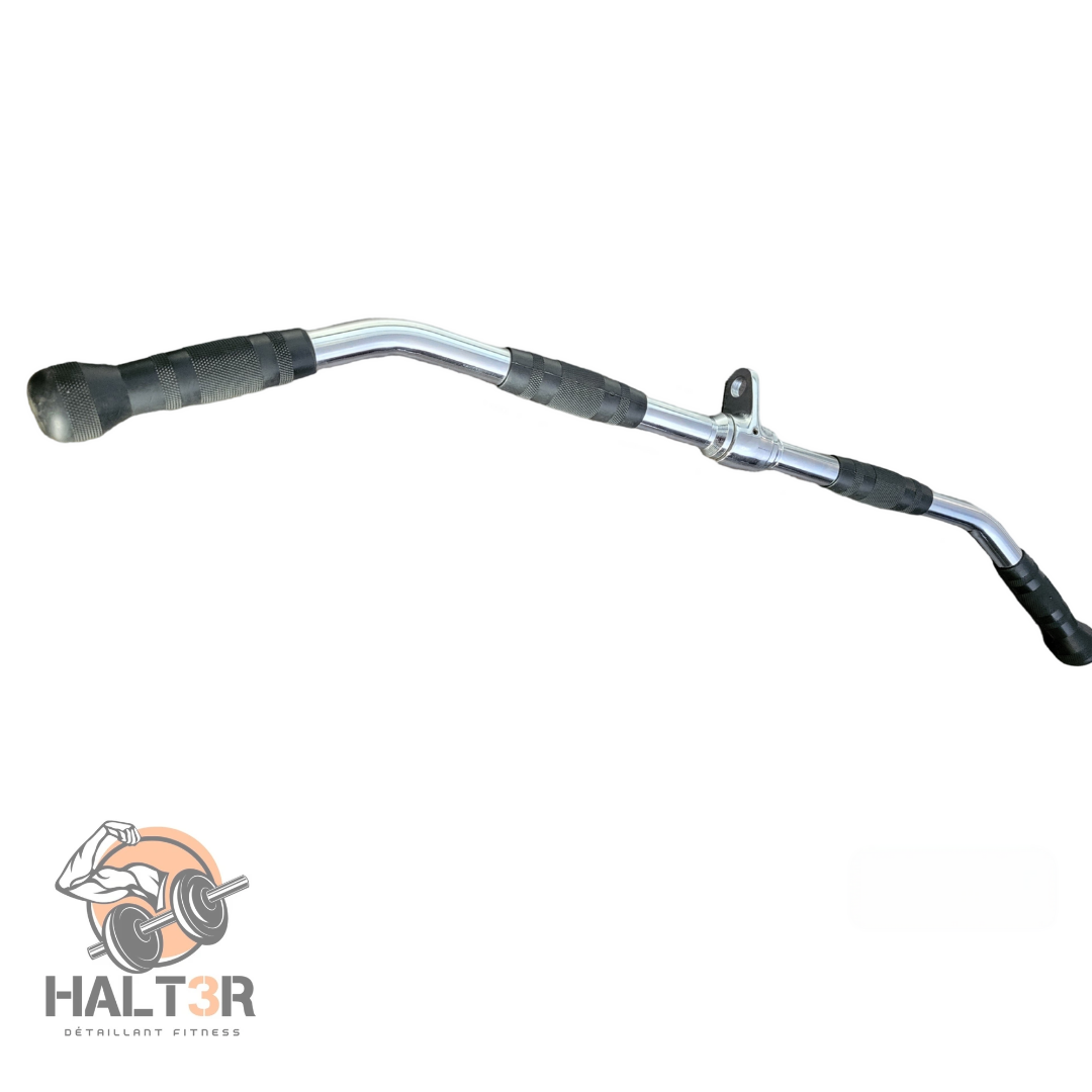 Barre lat pulldown idéale pour les machines à poulies.