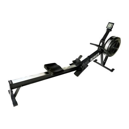 Rameur cardio à air avec structure robuste et rail long en aluminium