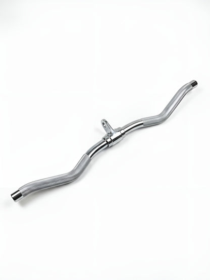 Barre Curl EZ de 26,5 po en acier chromé pour machine à poulie avec œillet rotatif.