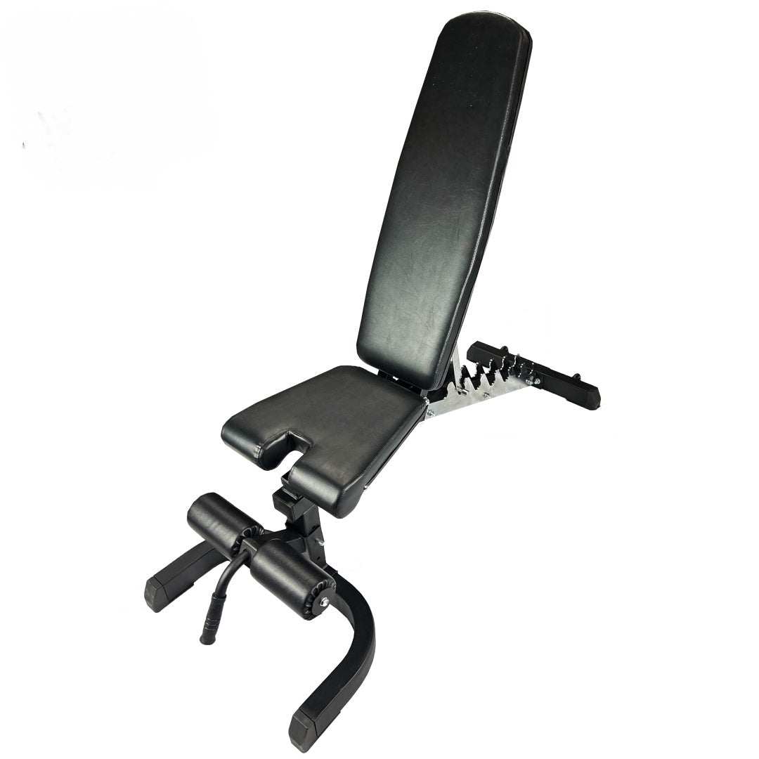 Banc de musculation ajustable de qualité commerciale HALT3R, noir et robuste, capacité de 850 lb.