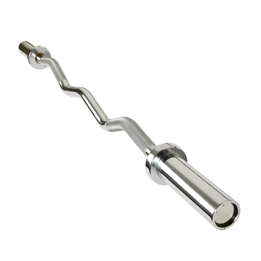 Barre olympique EZ curl compacte de 4 pieds pour entraînement des biceps et triceps