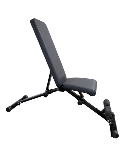 Démonstration du banc ajustable régulier en position assise à 90 degré.