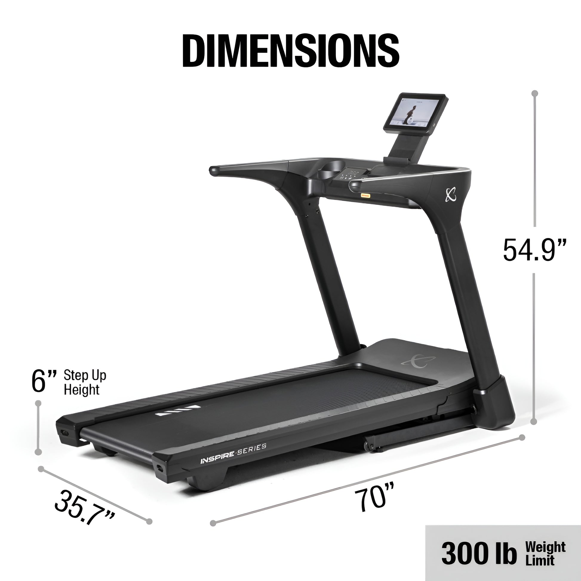 Tapis roulant avec inclinaison motorisée jusqu’à 12 % et moteur 3.0 HP