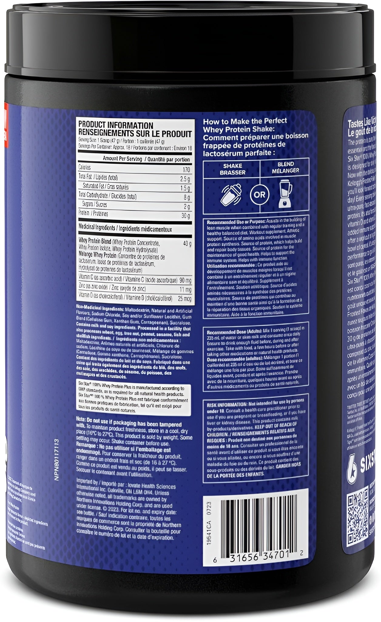 Supplément de protéine de lactosérum Six Star Whey Protein Plus goût Frosted Flakes pour la récupération musculaire en liquidation sur HALT3R.