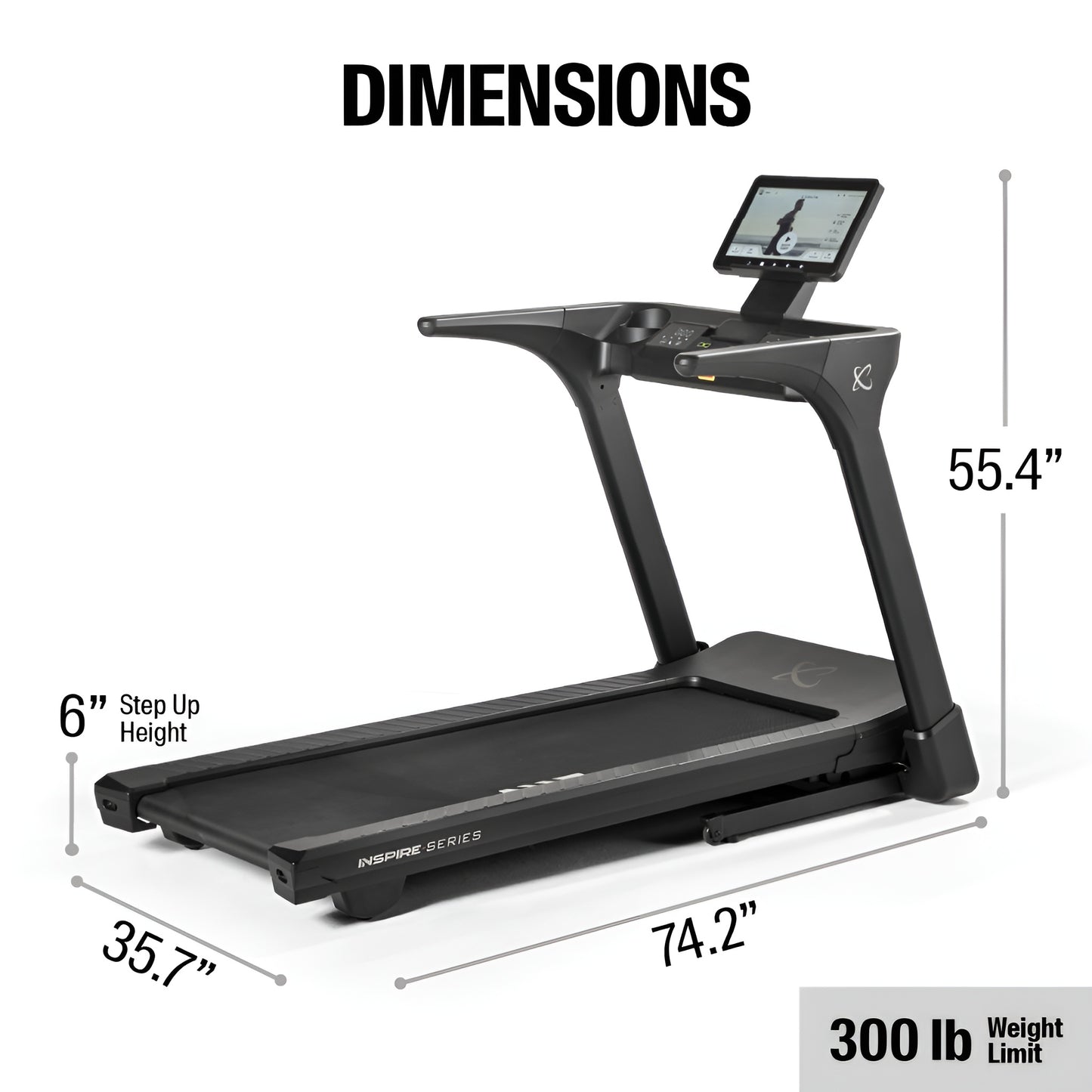 Détails de fabrication du tapis roulant Inspire T5s
