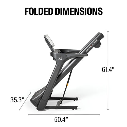Vue latérale du tapis roulant Inspire T5s
