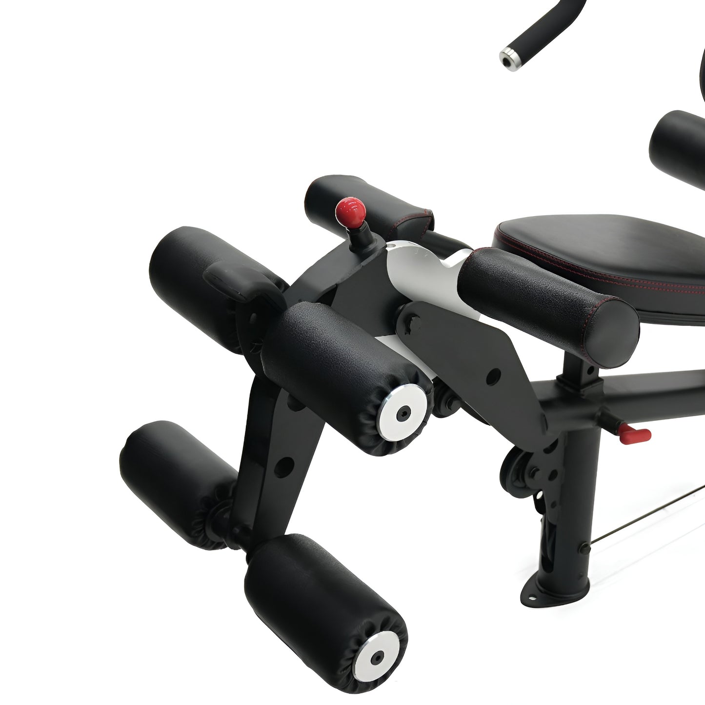 Module d'extension et de flexion des jambes (Leg Extension & Curl) avec rouleaux de mousse haute densité sur l'Inspire M2.
