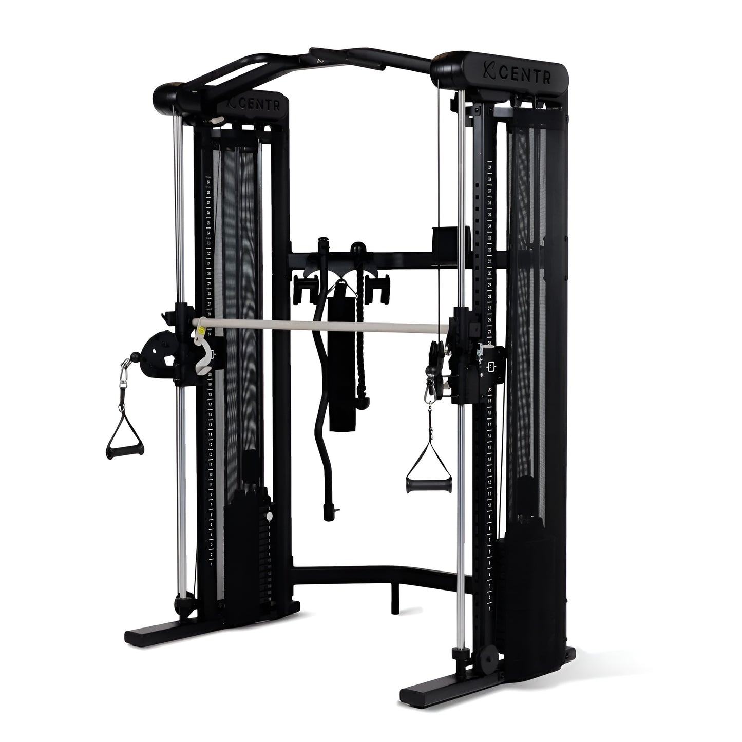 Appareil multifonction Inspire SF3 Smith Functional Trainer combinant une Smith machine sélectorisée et un entraîneur fonctionnel à double poulie.
