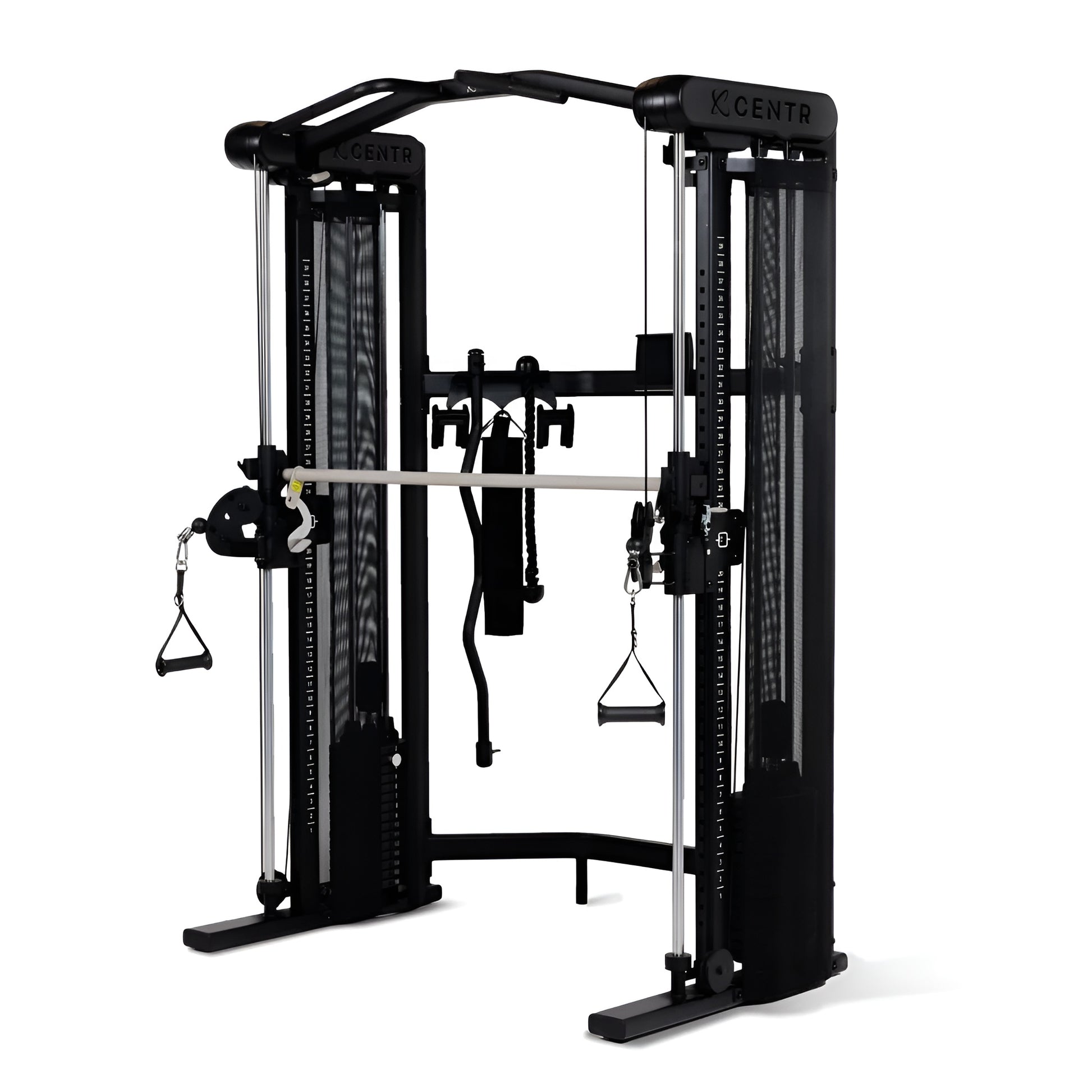 Appareil multifonction Inspire SF3 Smith Functional Trainer combinant une Smith machine sélectorisée et un entraîneur fonctionnel à double poulie.