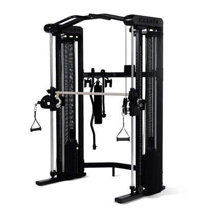 Appareil multifonction Inspire SF3 Smith Functional Trainer combinant une Smith machine sélectorisée et un entraîneur fonctionnel à double poulie.