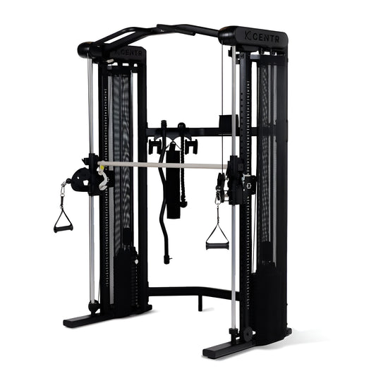 Appareil multifonction Inspire SF3 Smith Functional Trainer combinant une Smith machine sélectorisée et un entraîneur fonctionnel à double poulie.