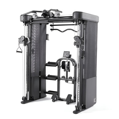 Appareil de musculation multifonction Inspire FT2 Pro avec barres Smith intégrées et double colonne de poids sur fond blanc.