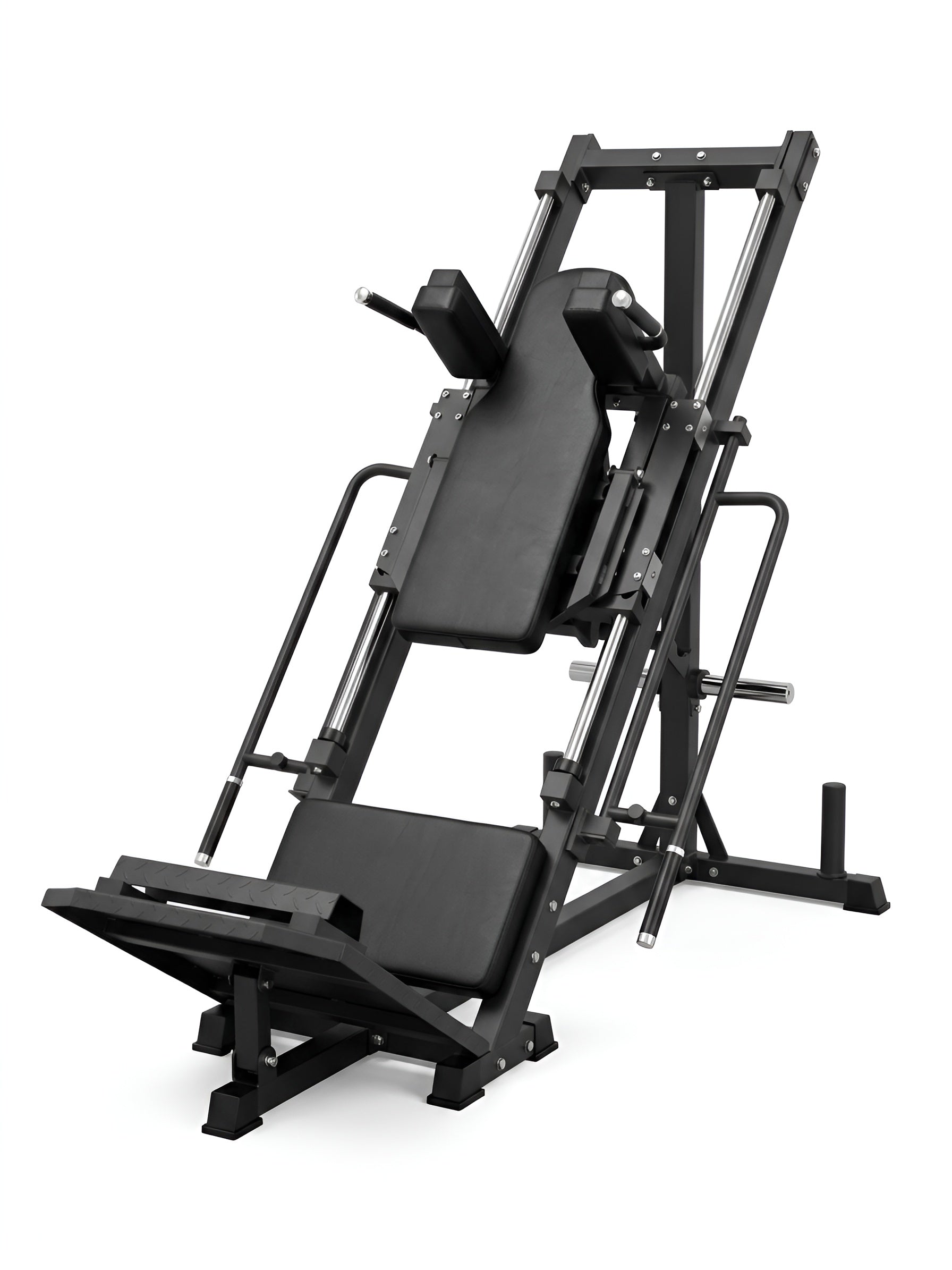 Machine combinée Leg Press et Hack Squat HALT3R Fitness, conçue pour un entraînement complet des jambes en salle de gym.