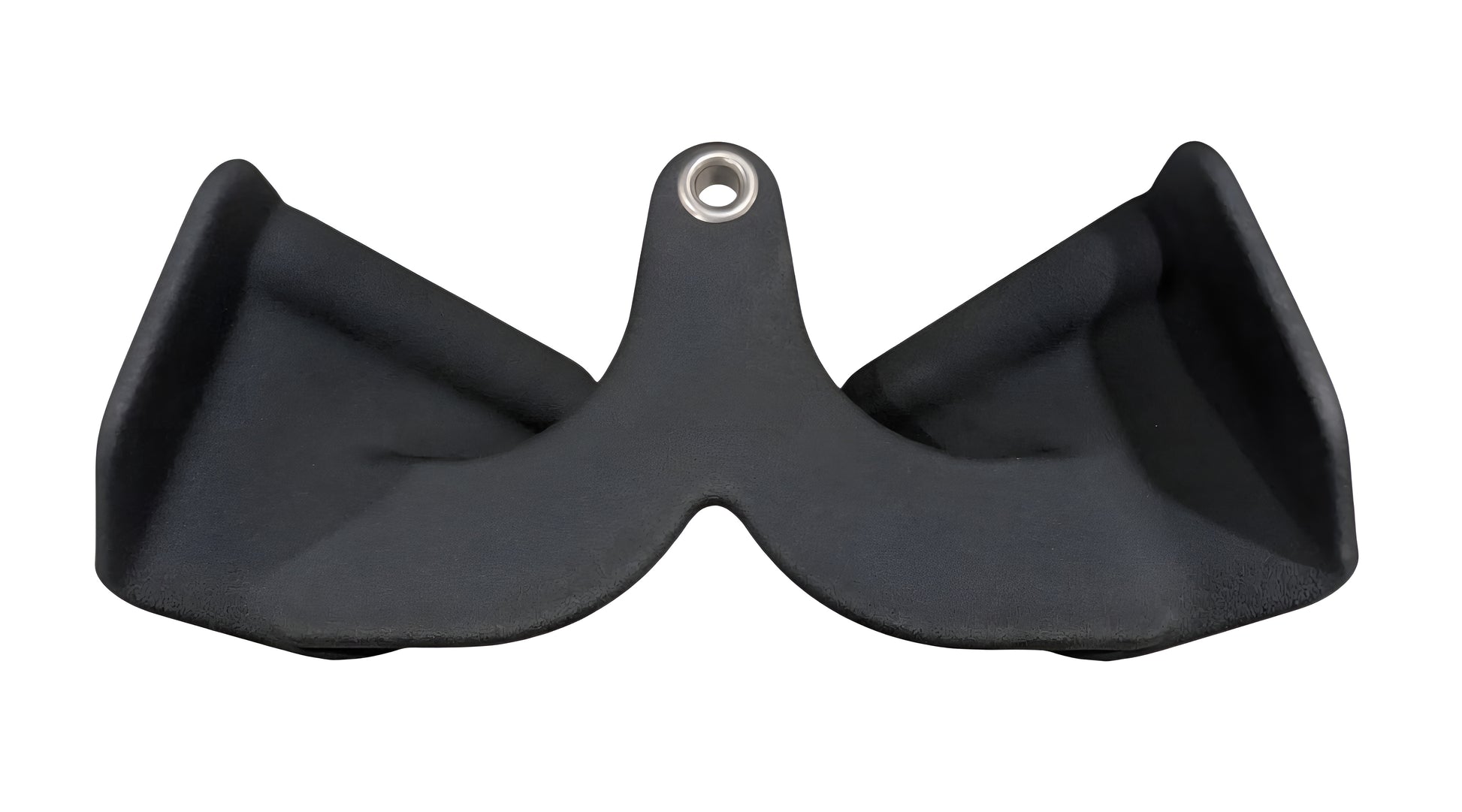 Barre de tirage latérale ergonomique HALT3R Fitness pour musculation, vue de face sur fond blanc, mettant en évidence la prise étroite et le support palmaire texturé.