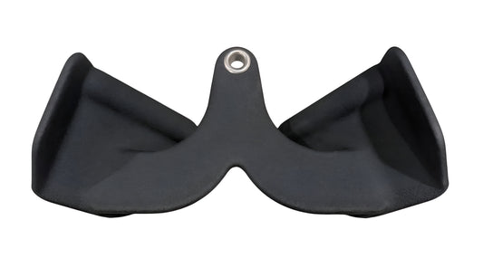Barre de tirage latérale ergonomique HALT3R Fitness pour musculation, vue de face sur fond blanc, mettant en évidence la prise étroite et le support palmaire texturé.
