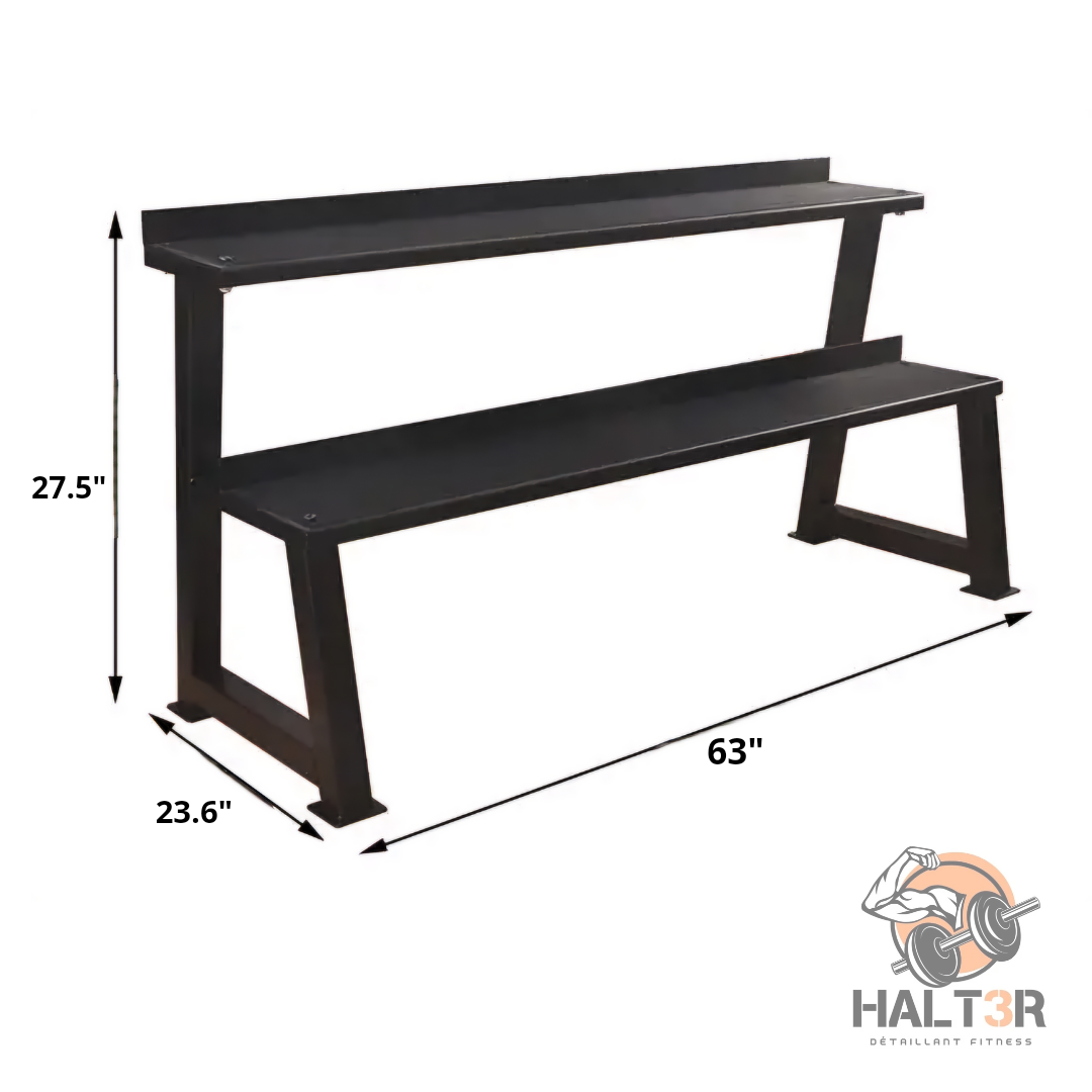 Dimensions du support à poids russes de chez HALT3R.