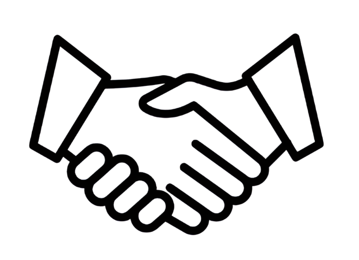 Symbole de poignée de main démontrnt l'entente d'un client HALT3R Fitness avec l'entreprise.