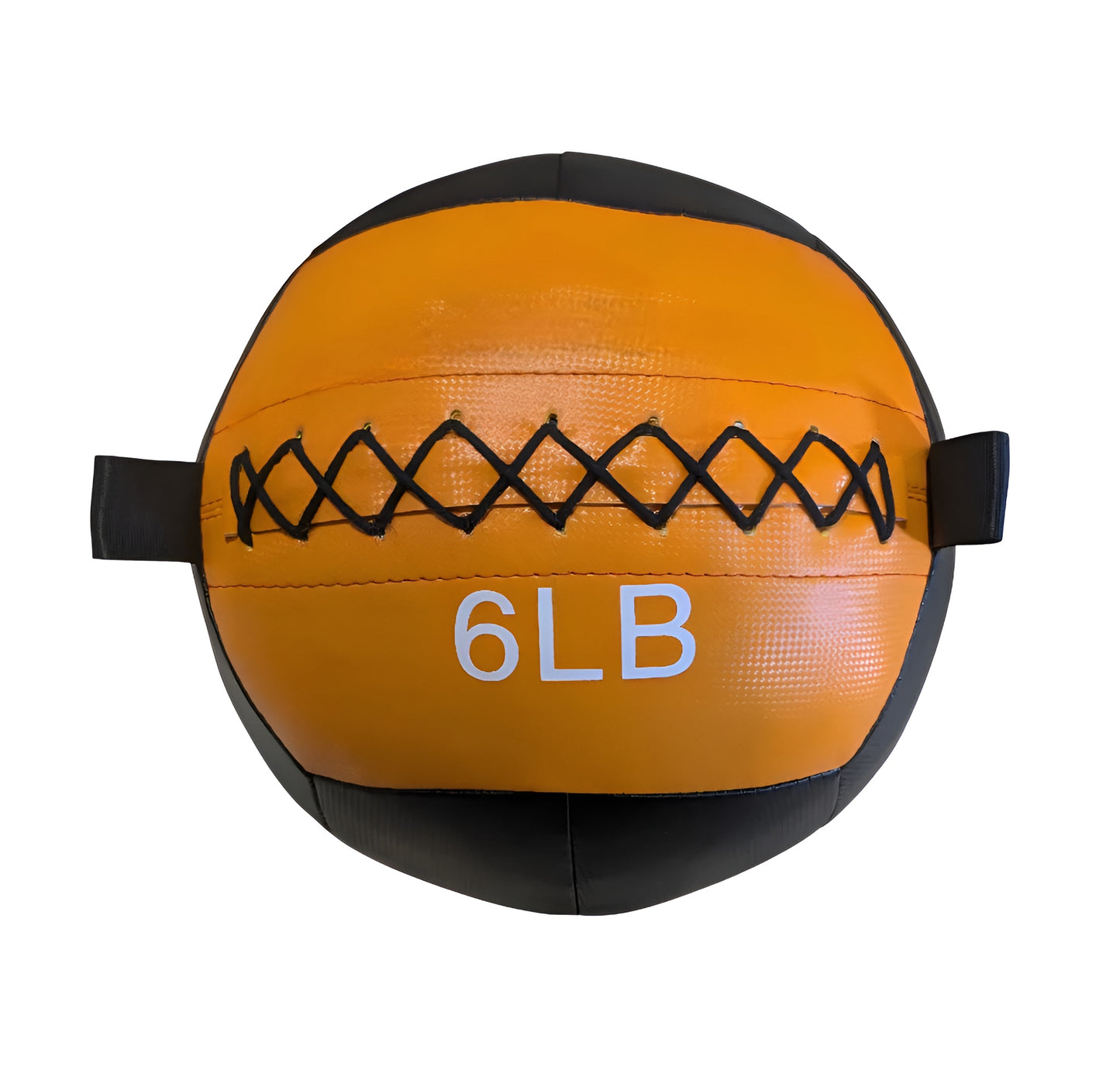 Orange Wall Ball 6 LB HALT3R pour CrossFit et entraînement fonctionnel. Ballon médicinal souple durable avec coutures de sécurité.